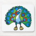 Pavo real 2 alfombrilla de raton