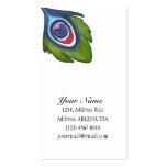 Pavo real BG pluma-blanca Plantillas De Tarjetas Personales