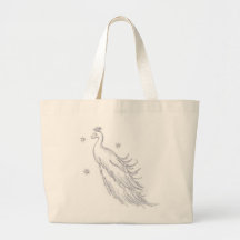 Pavo real blanco el dormir bolsa de mano