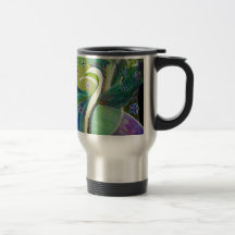 Pavo real nupcial tazas de café