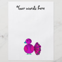 Pavo real rosado lindo tarjeton