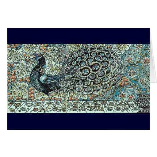 Pavo real tarjeta