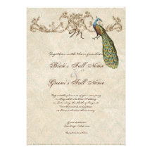 Pavo real y aguafuertes del vintage que casan la i