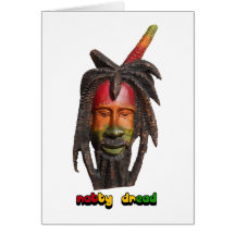 Pavor elegante Rastaman con Dreadlocks Felicitación