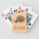 Pavos reales adaptables del asiático del vintage cartas de juego