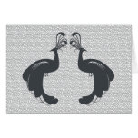 PAVOS REALES y GUIJARROS Notecard Tarjeton