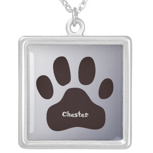 Pawprint personalizó la pata animal collar personalizado