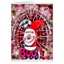 payaso asustadizo tarjetón