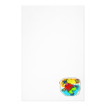 Payaso colorido de Rollerskaing Papeleria