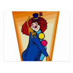 Payaso con el gatito postal