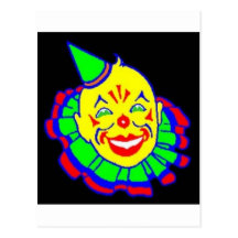Payaso de neón postal