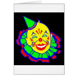 Payaso de neón tarjeta