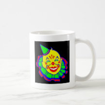 Payaso de neón taza de café