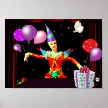 Payaso del feliz cumpleaños, poster