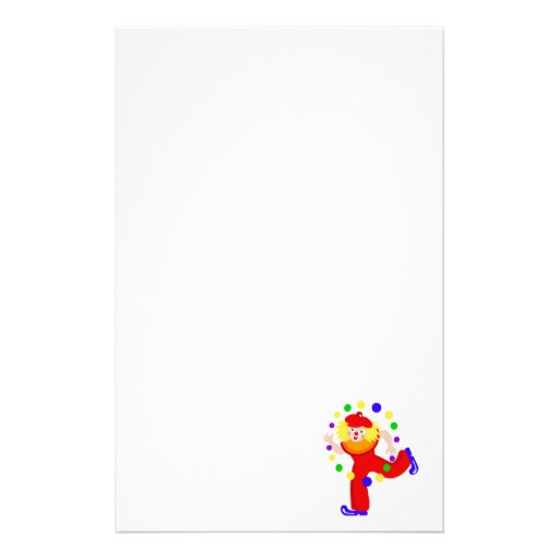 Payaso del juglar del baile  papeleria de diseño