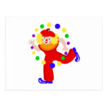 Payaso del juglar del baile tarjeta postal