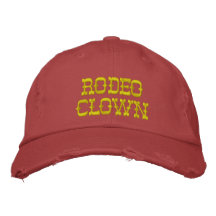 Payaso del rodeo gorras de béisbol bordadas