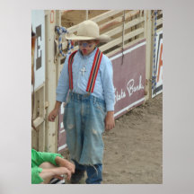 Payaso joven en el rodeo de K.P.R.A. Posters