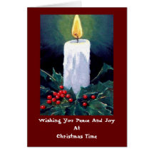 PAZ, ALEGRÍA, TARJETA DE NAVIDAD: VELA