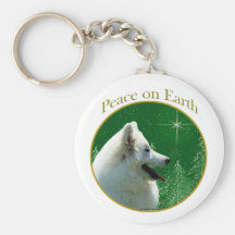 Paz americana del perro esquimal llavero personalizado