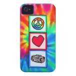 Paz, amor, Boombox iPhone 4 Case-Mate Cobertura