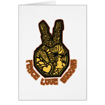 Paz, amor, Buda Felicitacion
