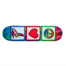 Paz, amor, cosméticos patinetas personalizadas
