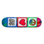Paz, amor, elefantes patineta personalizada