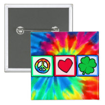 Paz, amor, irlandés pin