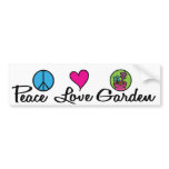 Paz. Amor. Jardín pegatinas de parachoque