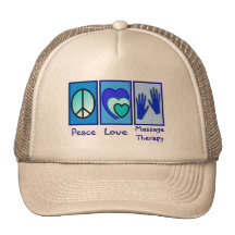 Paz, amor, regalos de la terapia del masaje gorros bordados