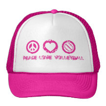 Paz, amor, rosa final v2 del voleibol gorros  