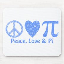 Paz, amor y azules del pi alfombrillas de ratón