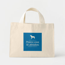 Paz, amor y Labradors Bolsas De Mano
