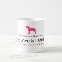 Paz, amor y Labradors Tazas