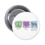 Paz, amor, y perros de aguas de Clumber en colores Pin
