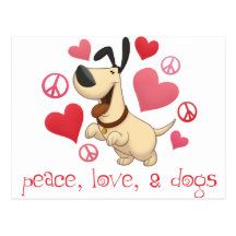 Paz, amor, y perros postales