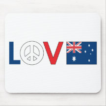 Paz Australia del amor Alfombrillas De Ratones