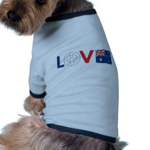 Paz Australia del amor Camisa De Mascota
