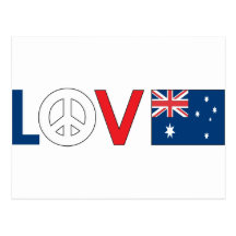 Paz Australia del amor Postal