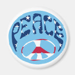 Paz - bandera americana imanes de nevera