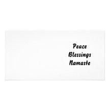 Paz, bendiciones, Namaste. Blanco negro Tarjetas Personales