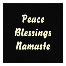 Paz, bendiciones, Namaste. Invitacion Personalizada