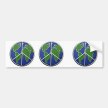 Paz Bumpersticker de la tierra Pegatina De Parachoque