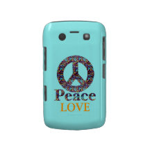 Paz, caja de Blackberry del amor Blackberry Cárcasas