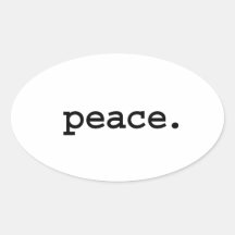 paz calcomanías de ovales personalizadas