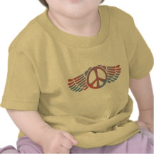 Paz coa alas camiseta