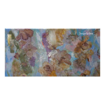 Paz, collage floral tarjetas con fotos personalizadas