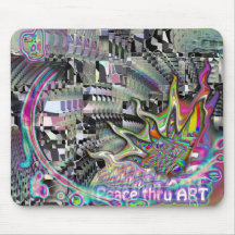 ¡Paz con bebop-cubista-goofball del arte! mousepad Alfombrilla De Ratón