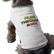 Paz con música camisetas de perro
